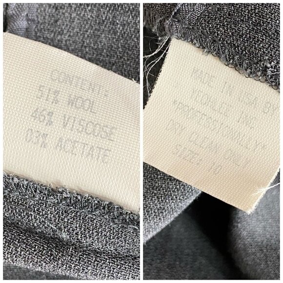 VINTAGE YEOHLEE New York Dress and Jacket Set 2-PC Wool-Blend Gray Womens Sz 10 - Picture 6 of 8
